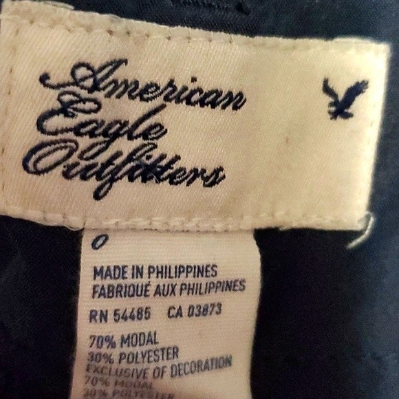 American Eagle Navy Flowy Ultra High Waisted Summer Modal Blend Dressy Shorts - Picture 6 of 8